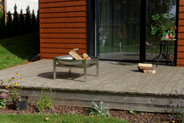 Preview: Design - Feuerschale "CUBE" Größe Super XXL Ø 79 cm EDELSTAHL