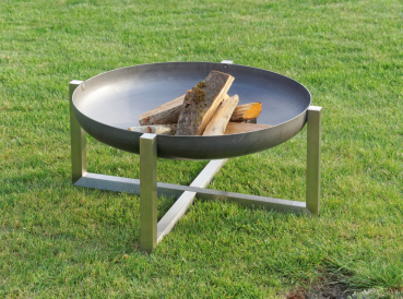 Preview: Design - Feuerschale "Cross" Größe Super XXL Ø 79 cm