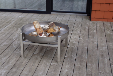 Preview: Design - Feuerschale "CUBE" Größe S Ø 63 cm EDELSTAHL