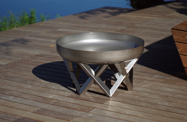 Design - Feuerschale "VENTA" Größe Super XXL Ø 79 cm EDELSTAHL