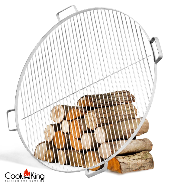 Grillrost mit 4 Griffen passend für CookKing Feuerschalen EDELSTAHL